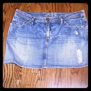 Denim mini skirt
